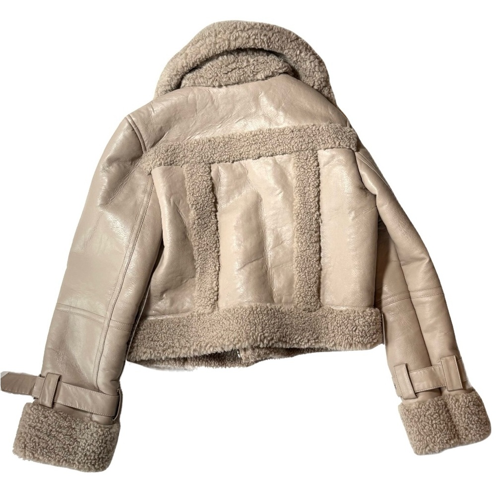 Apparis Jay Faux Leather & Faux Shearling Moto Jacket - Picture 2 of 8